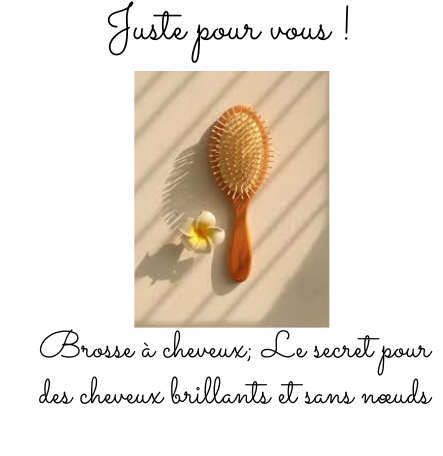 Brosse à cheveux; Le secret pour des cheveux brillants et sans nœuds