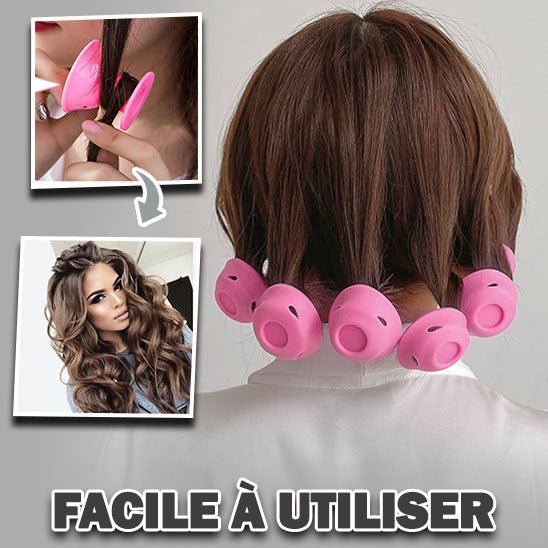 Bigoudi Sans Chaleur pour Boucles Douces|SilkyCurl SiliconeTM